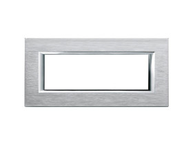 AXOLUTE Ramka 1 pojedyncza prostokątna 6 modułowa szczotkowany chrom HA4806CR LEGRAND