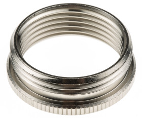 Adapter do dławnic kablowych gwint wew M25 gwint zew PG21 Mosiądz platerowany niklem rozmiar gwintu PG21 → M25