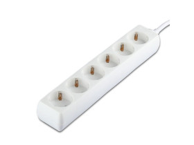 VT-1106-3 Przedłużacz mieszkaniowy 6 gniazd 3x1.5 G. X 3M biały 8761 V-TAC