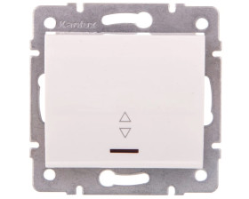 LOGI Łącznik schodowy z LED śrubowy 10AX 250V biały 021140102 25081