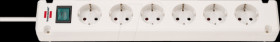 1150650326 Socket strip Bremounta, 6-way, 3 m, white, with switch