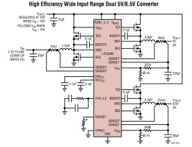 60V Low I, Triple Output, Buck/Buck/Boost Synchronous Controller with PassThru