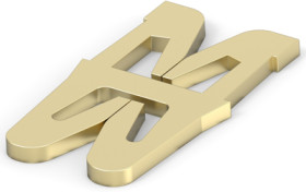 Uninsulated flat plug sleeve, 0.5 to 1.3 mm², AWG 23 to 12, brass, 4-1601136-1