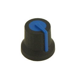 Pokrętło potencjometru oś: 6mm średnica: 16.2mm Wielowypustowe Guma Czarny RS PRO