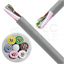 Kabel sterowniczy TECHNOTRONIK LIYY 6x0,34mm2 szary 300/300V olejoodporny linka Technokabel