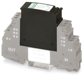 Wtyk z zabezpieczeniem 20 V AC, 28 V DC 20kA Szyna DIN, montaż śrubowy 17.7 x 52 x 45mm Phoenix Contact