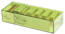 Przekaźnik niezatrzaskowy z wymuszonym prowadzeniem styków , 4PNO, SPNC, SPNO, 24V dc, montaż PCB, Elesta