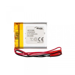 Akumulator Li-Po 3,7V 400mAh PCM złącze JST 2.54 2Pin 150mm AKY0386 LP403035