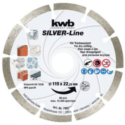kwb 796170 Diamond cutting disc 115mm for brick and Concrete cutting
