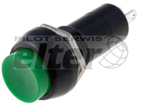 Przeł. przycisk. okrągły śr. plastik ON-OFF ziel