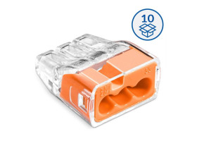 Szybkozłączka wtykowa SCP3 B10 do drutów i wielodrutów 0,75…4 mm 3-torowa 10szt. 88001008 SIMET