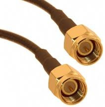 Coaxial cable, SMA plug (straight) to SMA plug (straight), 50 Ω, RG-174/U, grommet black, 1.892 m, 135101-02-72.00