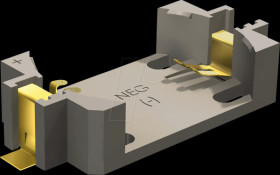 1052 Button cell holder for 1x Ø 24mm