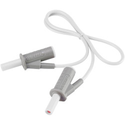 VOLTCRAFT VC8063485 Safety test lead Banana jack 4mm0.50 m; White; MSB-5010 A