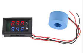 WOLTOMIERZ AMPEROMIERZ AC 60-500V DC 0-50A CZERWONY-NIEBIESKI (MIER-056-AC50A)