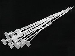 Opaska oznacznikowa 110x2.5 biała - (100szt)