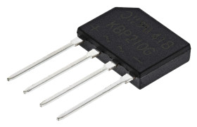 Mostek prostowniczy Jednofazowy 2A 1000V Połączenie silikonowe KBP