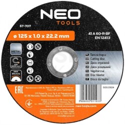 Tarcza tnąca do cięcia metalu 125x1mm NEO 57-707
