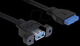 83118 USB 3.0 pin header socket &gt; 1 x USB 3.0 A socket - 50 cm