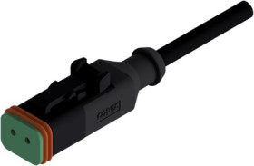 Connection cable, socket, 2 pole, straight to openend, 2m