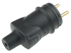 Złącze sieciowe Wtyczka Montaż na kablu 2P+E Typ E – francuski 16A