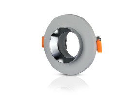 VT-862 Oczko halogenowe trzonek: GU10 gips szary-chrom 3128 V-TAC