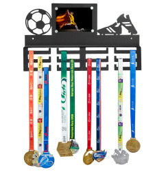 Wieszak metalowy na medale 40cm piłka i korki + ramka