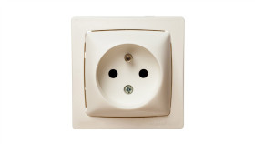 Oteo Gniazdo Pojedyncze Z/U 16A Z Przesłonami Białe 086027