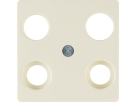 Płytka czołowa do gniazda antenowego 4-wyjściowego kremowy 148302 HAGER
