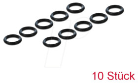 12680 O-Ring Silicone for M8 6 Pin Plug black 10 pieces