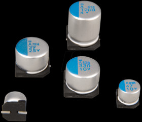 APXA160ARA820MH70G ELKO polymers SMD, 82 µF, 16 V, 105°C, 8.0 x 6.7 mm