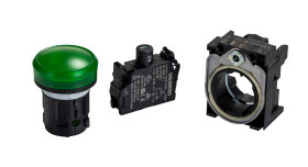 Kontrolka 24V Zielony Siemens średnica wycięcia 22mm Montaż panelowy Śruba