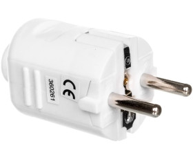 Wtyczka prosta 10/16A 250V 2P+Z biała YV-FA-4Z P0034