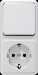 108802007 STANDARD - Off/toggle switch socket combination, Arctic white