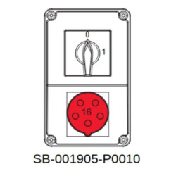 Rozdzielnica 0-1(16A, 3P+N rozłączony) 5x16A INA=16A SB-001905-P0010-54