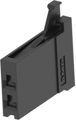 Socket header, 2 pole, pitch 5.08 mm, straight, black, 175362-2