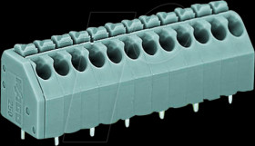 250-205 Terminal block with push buttons, RM 3.5 mm, 8A, 5-pin