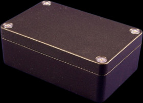 Aluminum die cast enclosure, (L x W x H) 98 x 65 x 34 mm, black (RAL 9005), IP66, 1550Z103BK