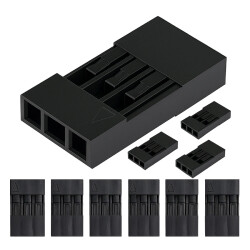 Wtyk kołkowy 2,54mm - 3 piny - 10 szt - osłonka - do układów elektronicznych