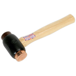 Sealey CRF35 Copper/Rawhide Faced Hammer 3.5lb Hickory Shaft