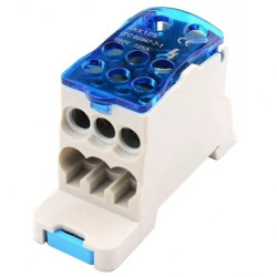Blok rozdzielczy modułowy SPLIT 125A Listwa łączeniowa 1x8 na szynę DIN TH35 (1x 35mm2 + 7x 16mm2) PAWBOL