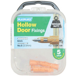 Plasplugs DR106 DR 106 Hollow Door Fixings (5)