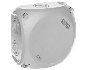 Puszka odgałeźna n/t 5x4mm2 130x130x77mm szara IP66/67 KF 0604 G 62000053