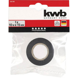kwb 958100 Electrical tape 10m Black PVC for sticking and bundling