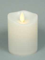 Znicz świeczka LED 100mm efekt wosku biały (Timer 8h)
