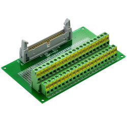 CZH-LABS IDC-40 Male Header Connector Breakout Board Module, IDC Pitch 0.1&quot;, Terminal Block Pitch 0.2&quot;
