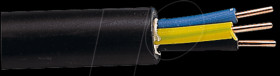 Underground cable NYY-J - 7 x 1.5 mm², black, 50 m