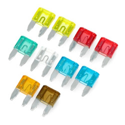 Zestaw bezpieczników samochodowych Mini 5-30A - 10szt.