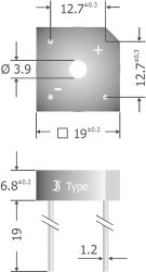 Prostownik mostkowy Diotec KBPC808, 800 V, 8 A