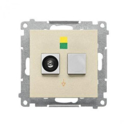 Simon 55 Gniazdo ekwipotencjalne pojedyncze (moduł) Szampański mat TGEK1.01/144